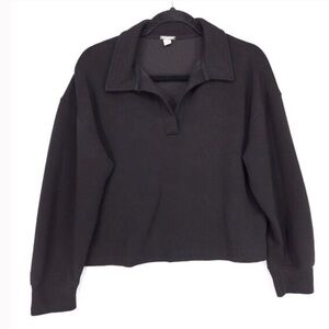 Magashoni black pullover collared sweater size L